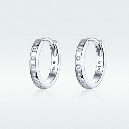 Cercei argint rotunzi cu zirconii [7]