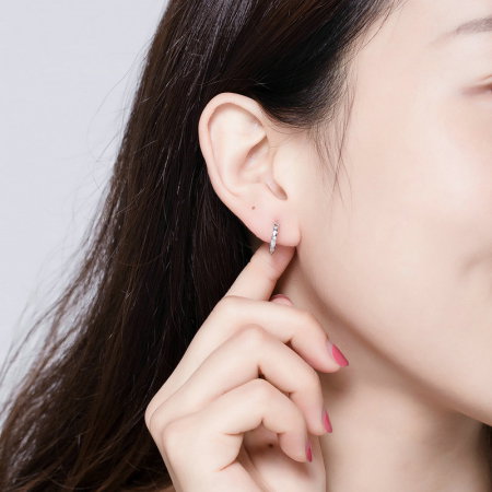 Cercei argint rotunzi cu zirconii [1]