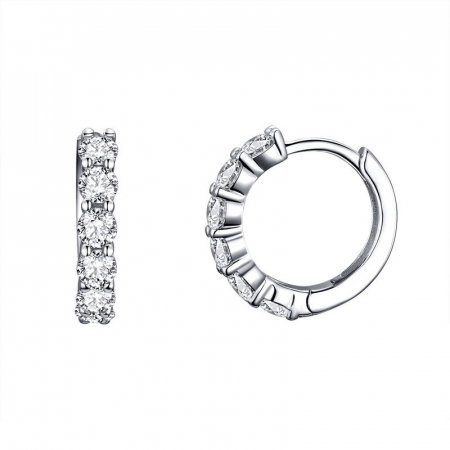 Cercei argint rotunzi cu zirconii [6]