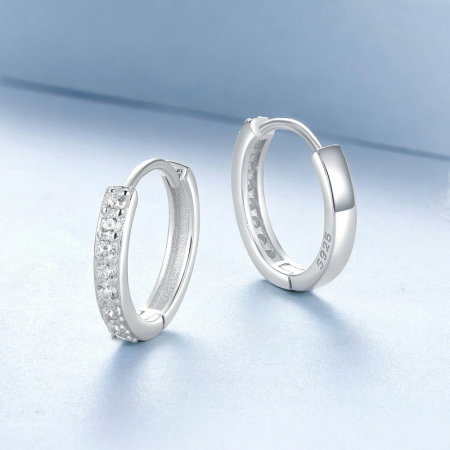 Cercei argint rotunzi cu zirconii [4]