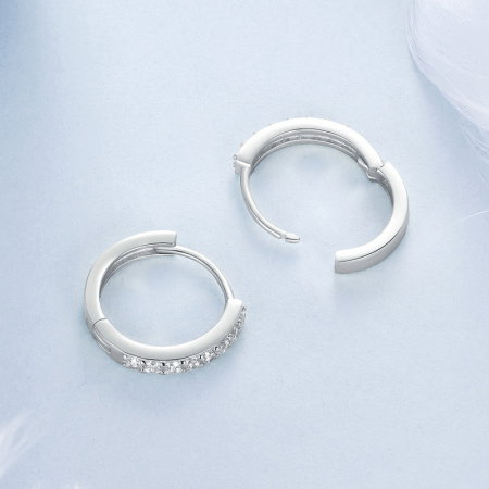 Cercei argint rotunzi cu zirconii [6]