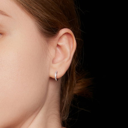 Cercei argint rotunzi cu inimioare si zirconii [1]