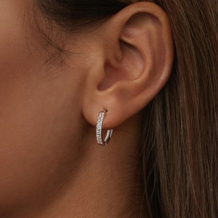 Cercei argint rotunzi cu zirconii [5]