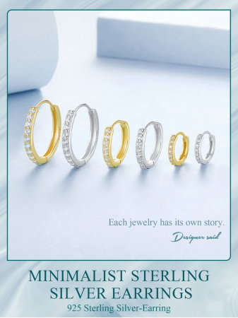 Cercei argint rotunzi cu zirconii [20]