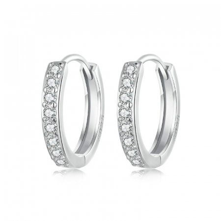 Cercei argint rotunzi cu zirconii [8]