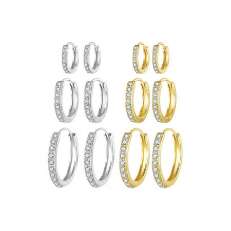 Cercei argint rotunzi cu zirconii [16]