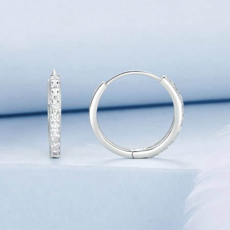 Cercei argint rotunzi cu zirconii [2]