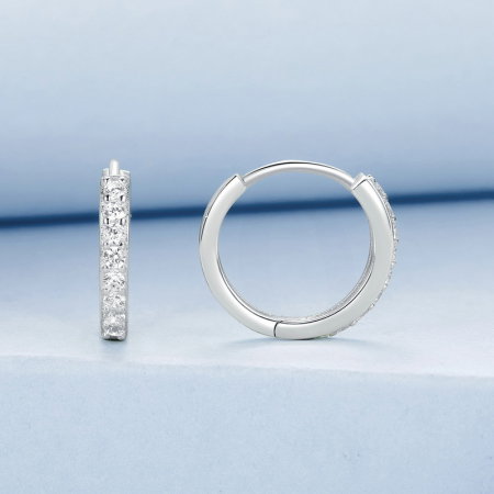 Cercei argint rotunzi cu zirconii [2]