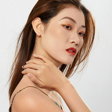 Cercei argint rotunzi cu zirconii placati cu rodiu [1]