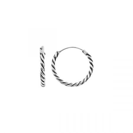 Cercei argint rotunzi de 20 mm