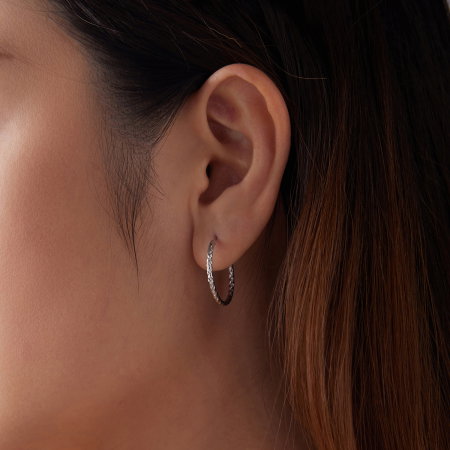 Cercei argint rotunzi floral gravat [7]