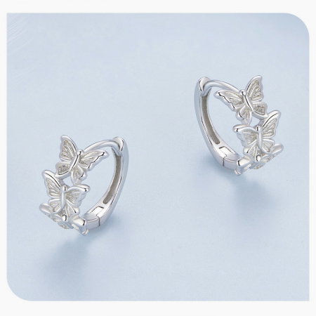 Cercei argint rotunzi fluturasi [11]