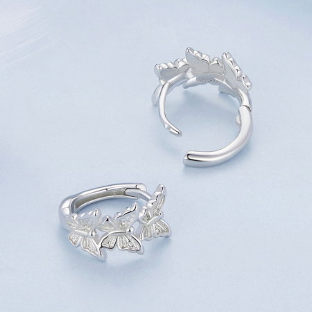 Cercei argint rotunzi fluturasi [5]