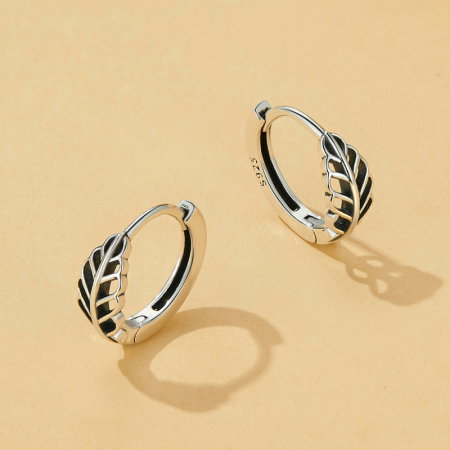 Cercei argint rotunzi frunze [3]