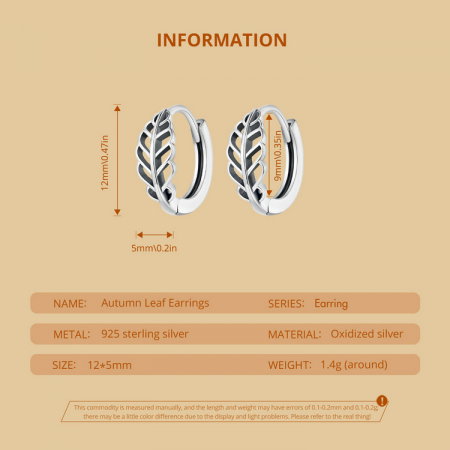 Cercei argint rotunzi frunze [6]