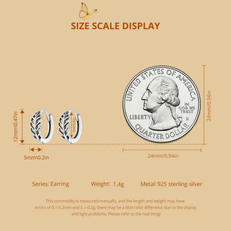 Cercei argint rotunzi frunze [7]