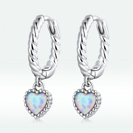 Cercei argint rotunzi inima de opal [8]