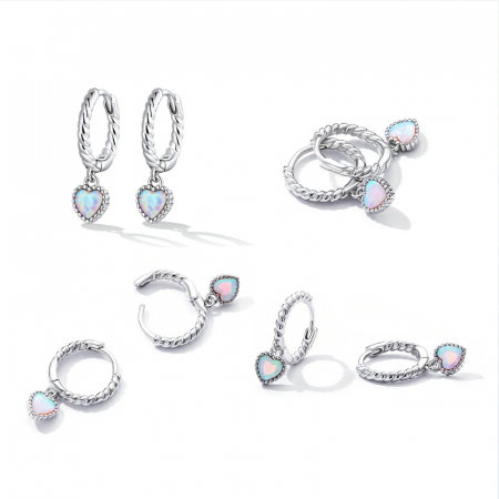 Cercei argint rotunzi inima de opal [7]