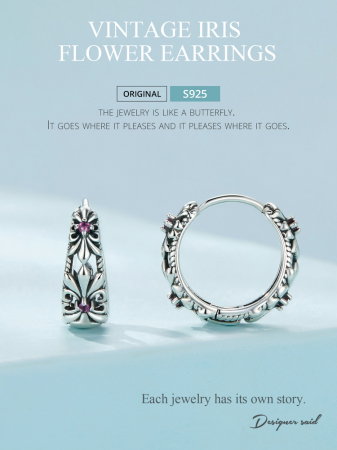 Cercei argint rotunzi iris [11]