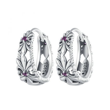 Cercei argint rotunzi iris