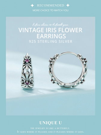 Cercei argint rotunzi iris [10]