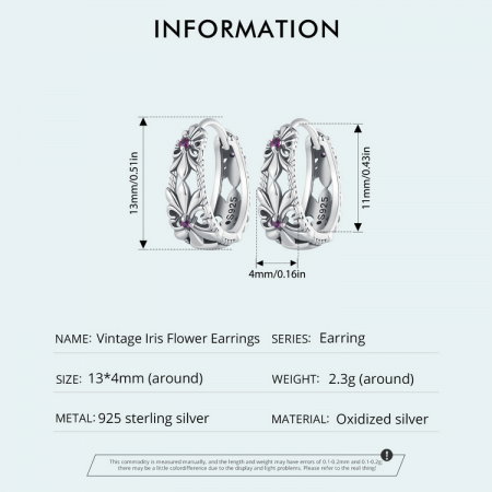 Cercei argint rotunzi iris [7]