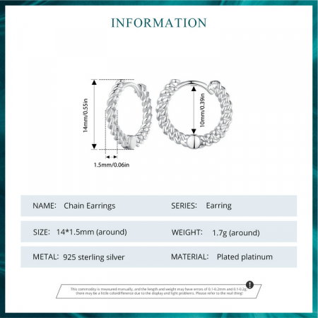 Cercei argint rotunzi lant [9]