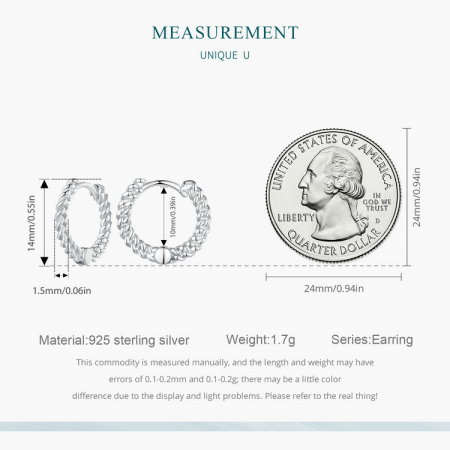 Cercei argint rotunzi lant [10]