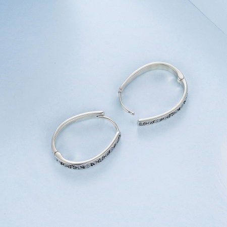 Cercei argint rotunzi model vintage [6]