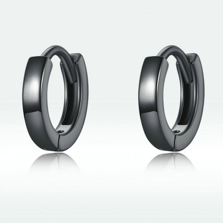 Cercei argint rotunzi placati cu rodiu negru [7]