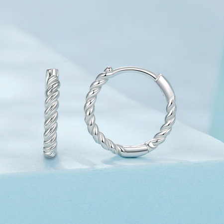 Cercei argint rotunzi rasuciti [2]