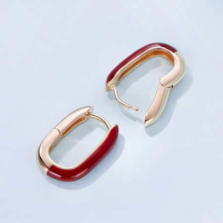 Cercei argint rotunzi Red [3]