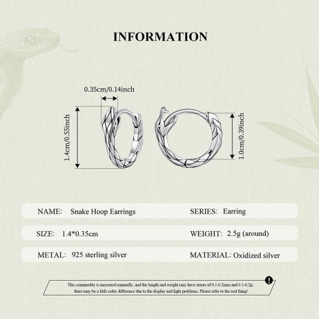 Cercei argint rotunzi sarpe [10]