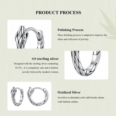 Cercei argint rotunzi sarpe [9]