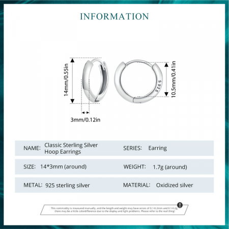 Cercei argint rotunzi simpli [10]