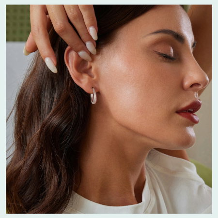 Cercei argint rotunzi textura simpla [7]