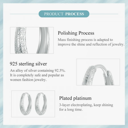 Cercei argint rotunzi textura simpla [11]