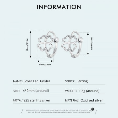 Cercei argint rotunzi trifoi cu patru foi [8]