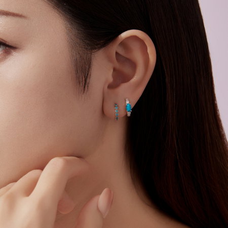 Cercei argint rotunzi Turcoaz [3]