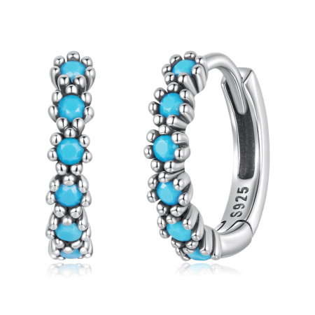 Cercei argint rotunzi Turcoaz