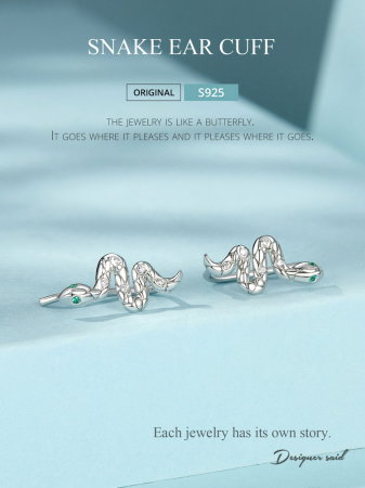 Cercei argint sarpe cu carlig [12]