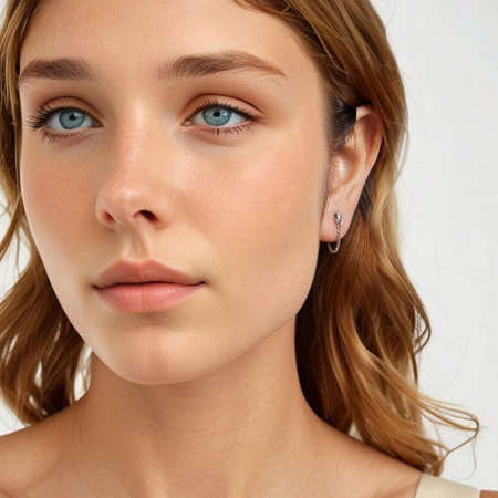 Cercei argint sarpe cu zirconii [5]