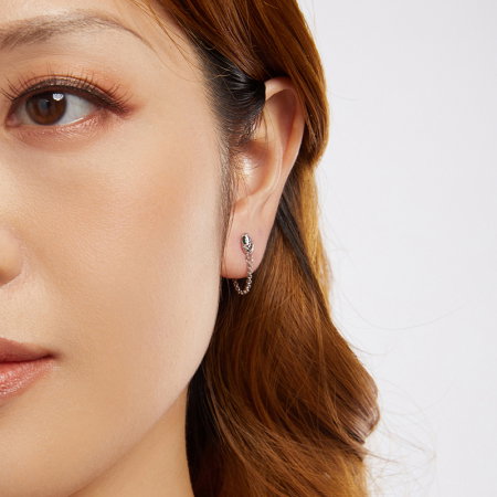 Cercei argint sarpe cu zirconii [8]