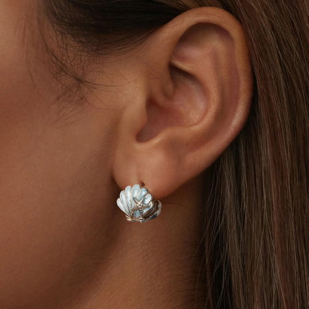 Cercei argint scoica de mare [7]