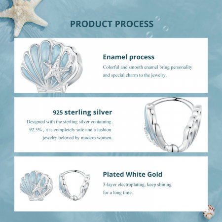 Cercei argint scoica de mare [8]