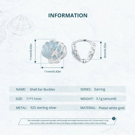 Cercei argint scoica de mare [9]