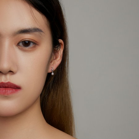 Cercei argint semiluna cu perle [7]