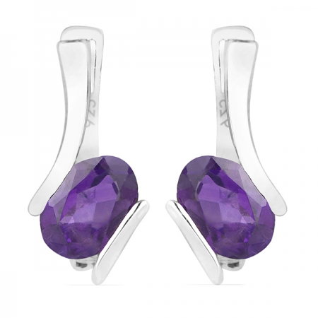 Cercei argint Serena, 925, cu ametist african - EVA0019 [0]