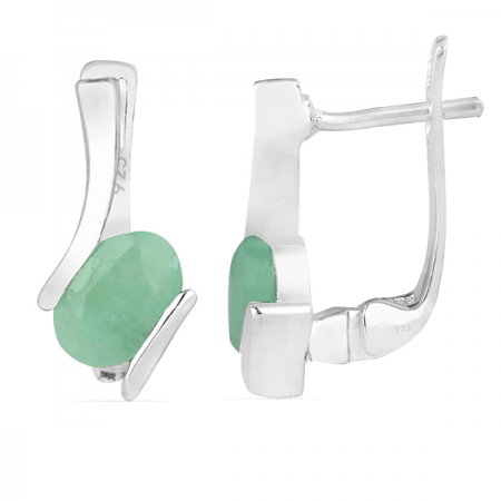 Cercei argint Serena, 925, cu smarald - EVA0021 [1]