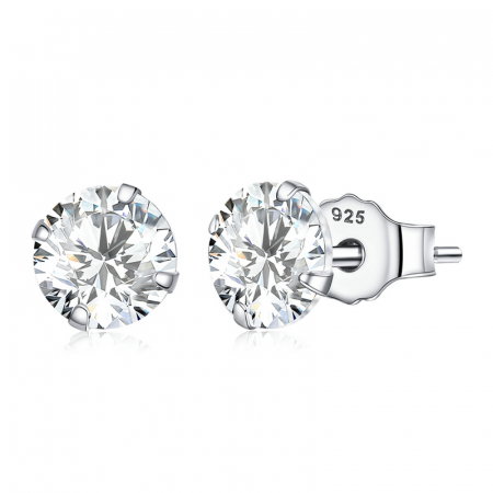 Cercei argint simpli cu zirconii [2]